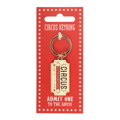 Admit One to the Abyss Circus Ticket Keyring